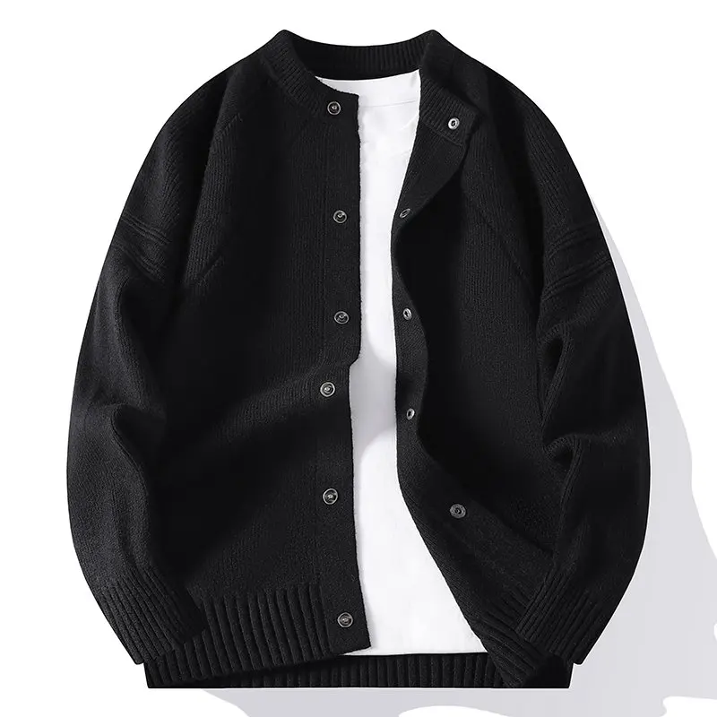 Autumn and Winter Sweater, Outdoor, Fishing, Fashion, Men's, Cycling, Sports, Versatile, Casual, Round-neck Knitted Cardigan
