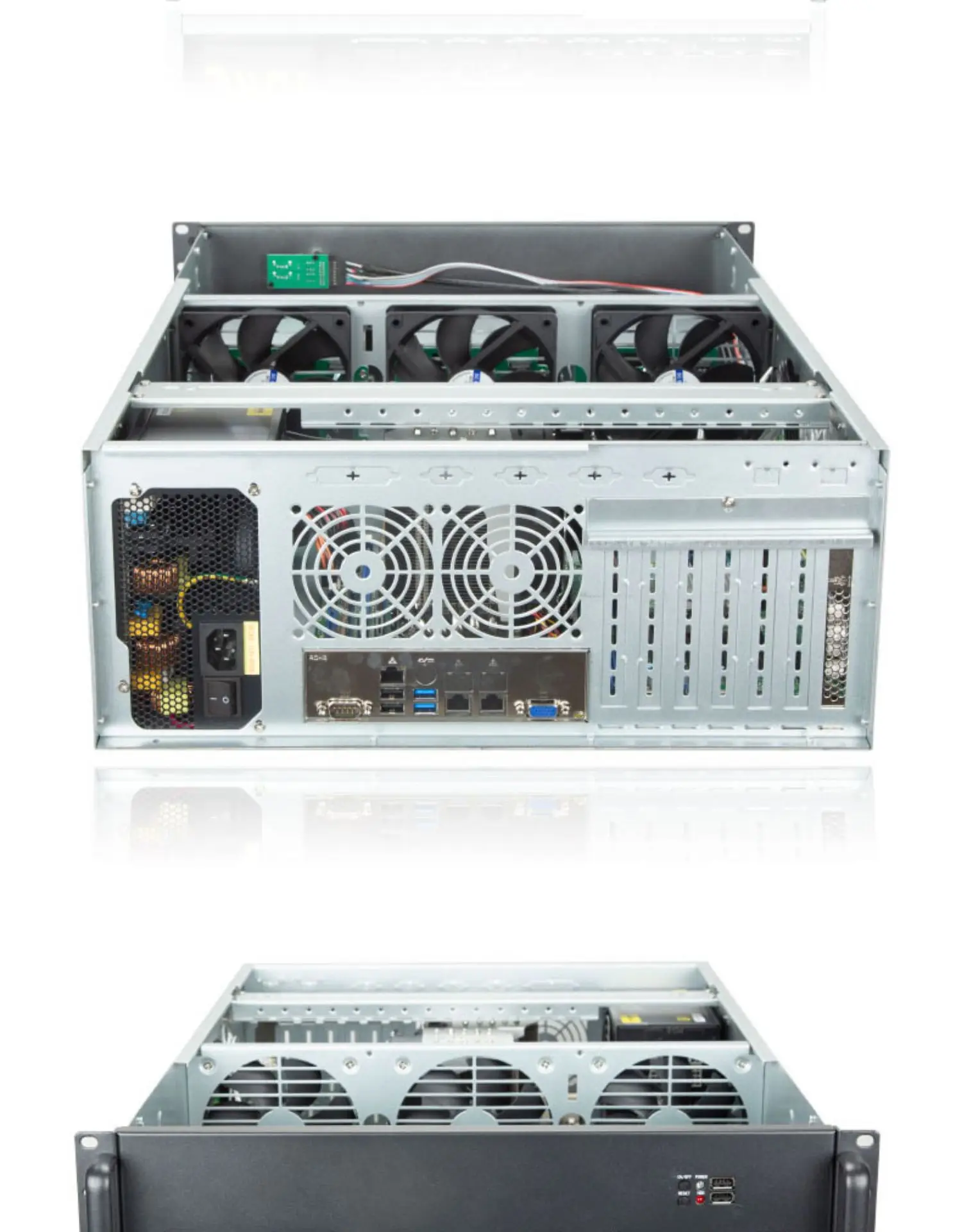 4U server chassis 12 hard disk hot swap chassis 8 12 16 disk 4 supports EATX large server motherboard.