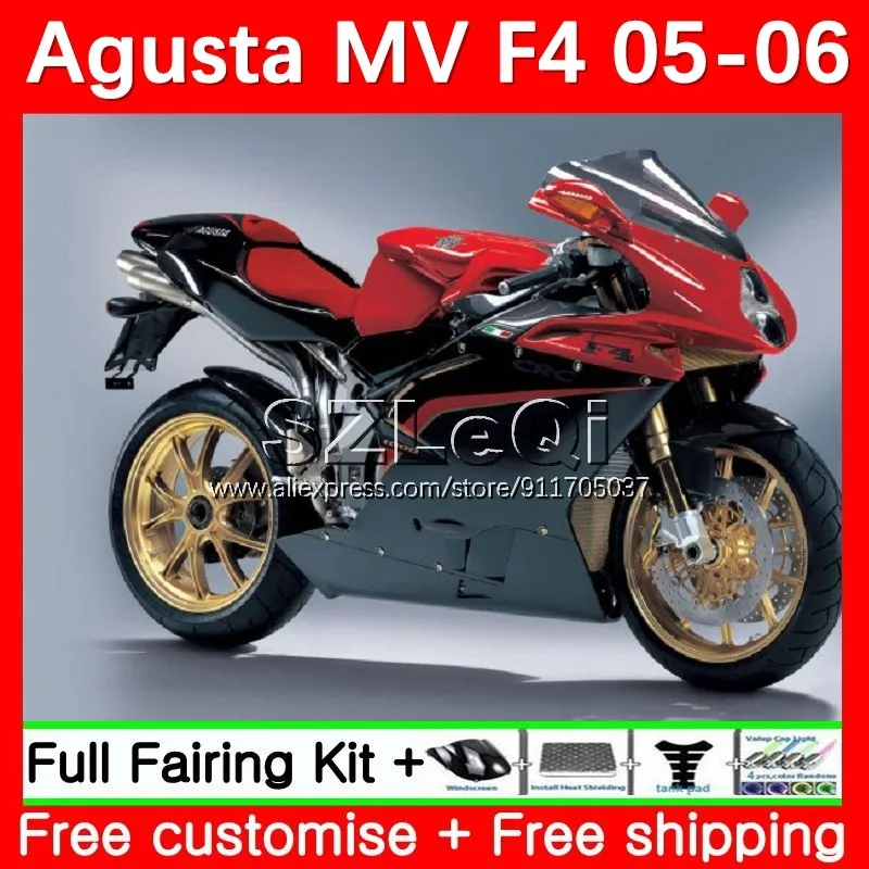 Body + Decal For Agusta MV F4 R312 750S 1000 R 750 1000CC 1000R 05 06 20No.14 MVF4 312 1078 1+1 2005 2006 Cyan white Fairings