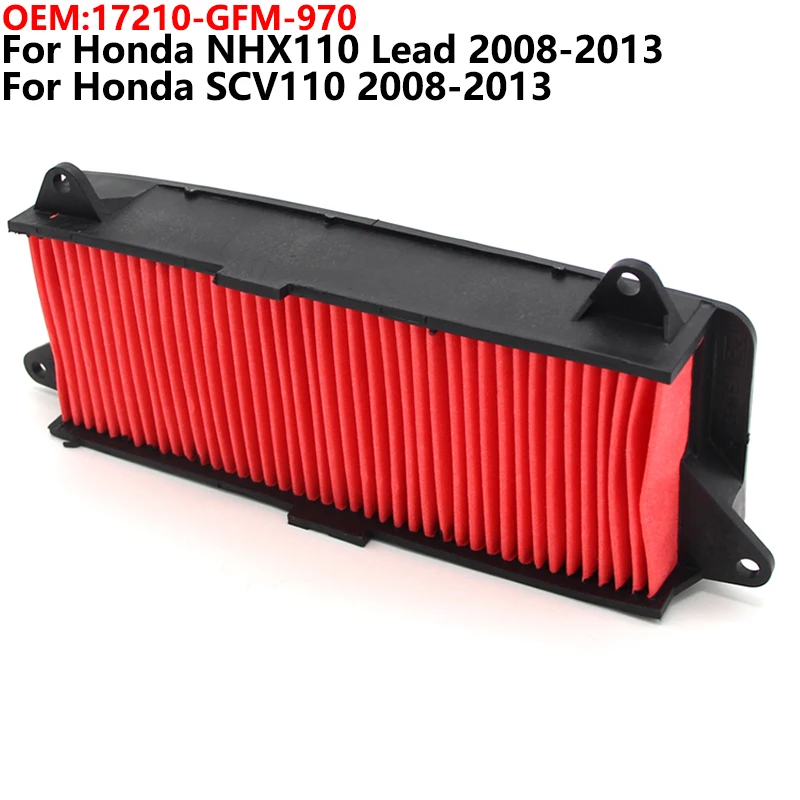 Аксессуары для воздушного фильтра мотоцикла для Honda NHX 110 Lead SCV110 NHX 110 2008-2013 17210-GFM-970, детали воздушного фильтра Аксессуары для воздушного фильтра мотоцикла для Honda NHX 110 Lead SCV110 NHX 110 2008-2013 17210-GFM-970, детали воздушного фильтра