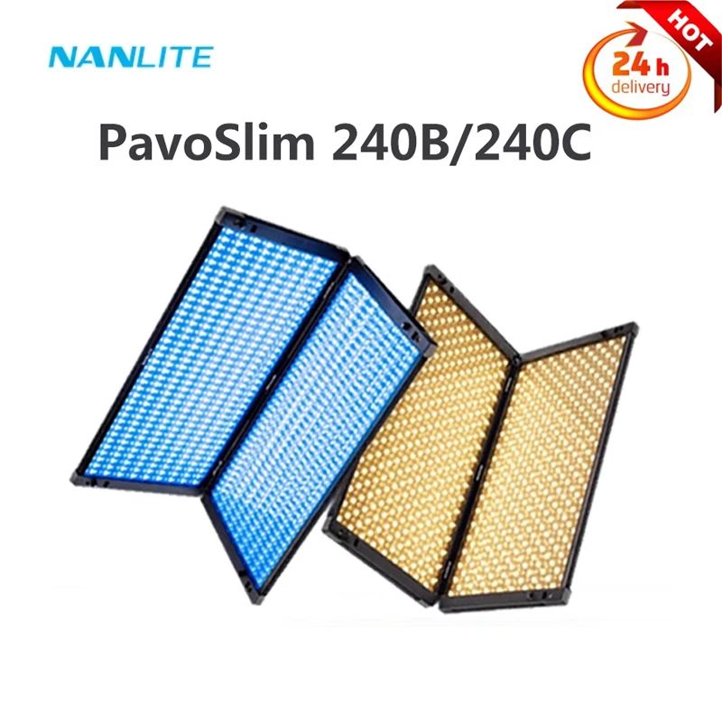 Nanlite PavoSlim 240C 240B RGB LED Panel Light Slim Panel 2700K-7500K for Live Streaming Studio Light Photography Fill Lighting