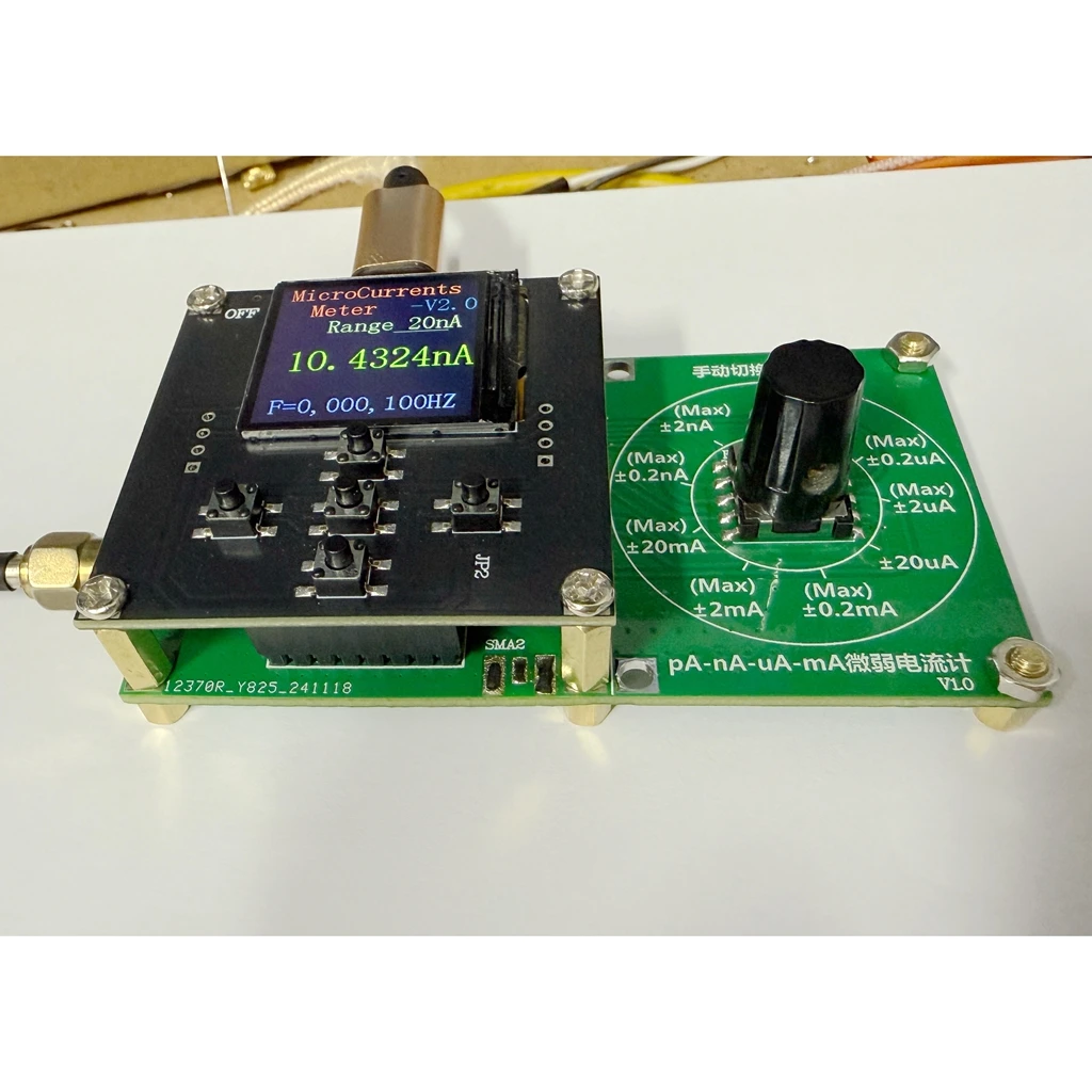 Digital display precision picoammeter ammeter, upper computer display pA-nA-uA-mA manual band switch switching