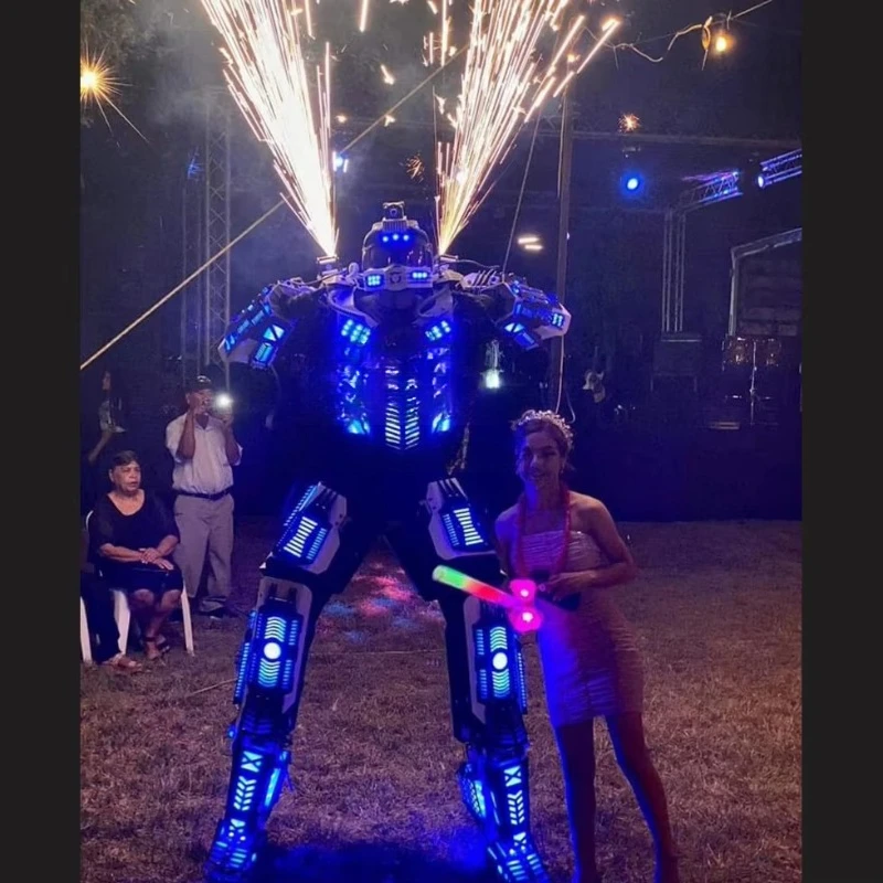 LED Robot Costume Set Party Giant Robot DJ Party Outfit