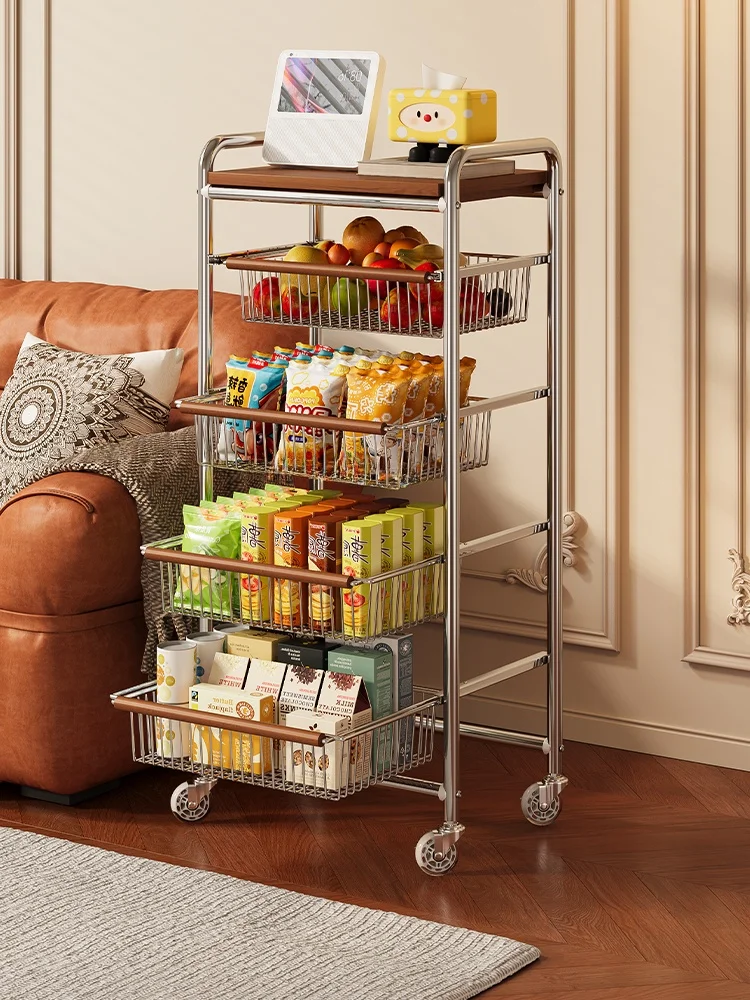 

Корзина-тележка Sorfil Sna для хранения: эстетичная, компактная, для гостиной и кухни, для овощей, напольная, для среднего и старшего возраста