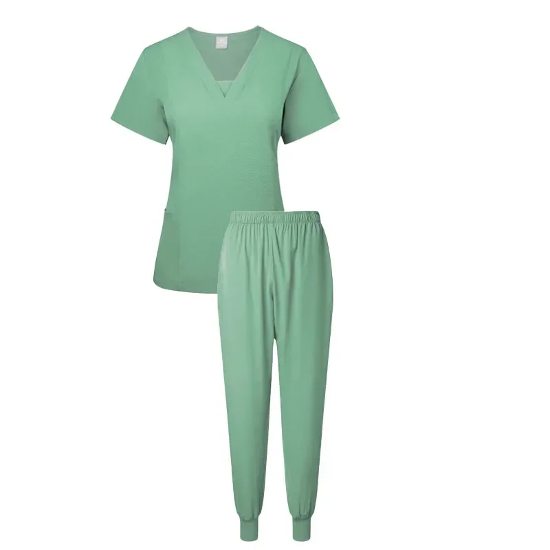 Medical Nurse Uniform 2Piece Workwear Medical Scrubs Set Hospital Uniform Surgery Dentist Overalls Spa Clinical Beauty Work Wear