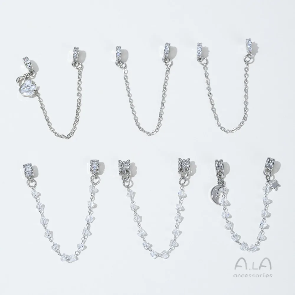 

Сильное сохранение цвета, медный платиновый браслет, защитная цепочка с бахромой, планета, луна, снежинка, подвеска-бабочка, аксессуары