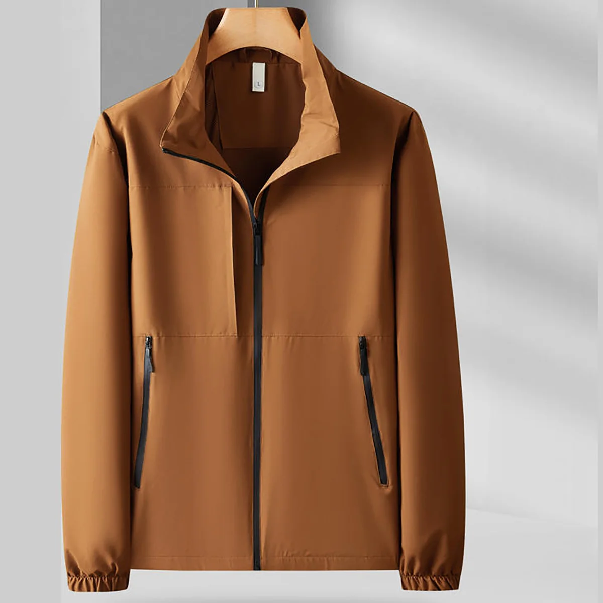 Men's Women's Standing Collar Solid Color  Jackets Autumn Winter Outdoor Sports Youth Couple Outfits Team Outfits