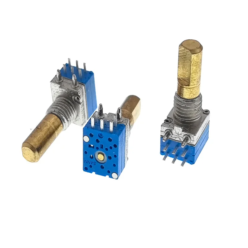 2pcs Walkie-talkie repair parts: 16-channel RE87 Encoder 6pins channel switch, FM channel knob switch