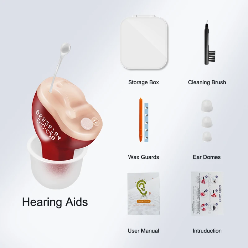 Digital Hearing Aid Mini Hearing Aids Sound Amplifier Wireless Headphones CIC Hearing Device For Deafness audifonos Dropshipping