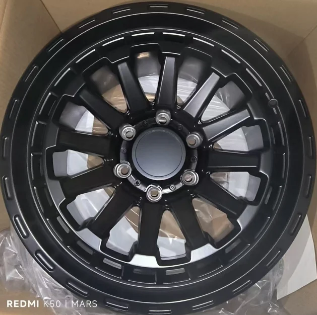 17 Inch Beadlock Off Road Alloy Wheels Black/Red/Gunmetal Triangle/Hexagon/Polygon Style Multiple PCD 4x4 Pickup SUV Rims