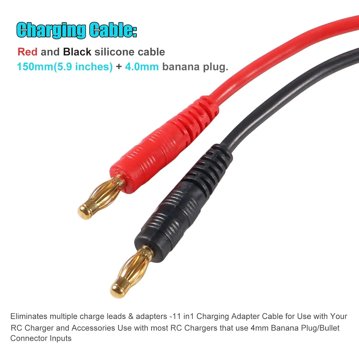 موصل متعدد الوظائف سلك الفاصل 11 في 1 الأخطبوط تحويل كابل إلى 4.0 مللي متر كابل توصيل الموز ل TRX ، T-Plug ، Futaba ، Tamiya Mini