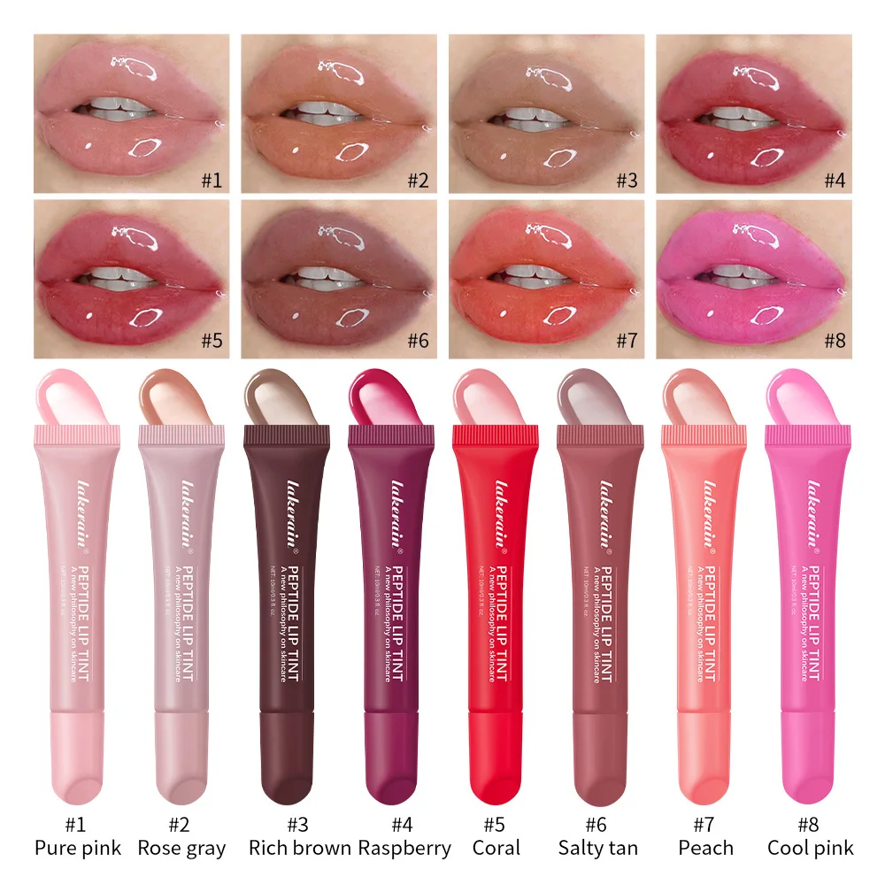 لينة أنبوب بلسم الشفاه طويلة الأمد ترطيب أحمر الشفاه لون شفاف الشفاه الصقيل ماكياج للنساء مستحضرات التجميل 4 ألوان العناية بالشفاه #2