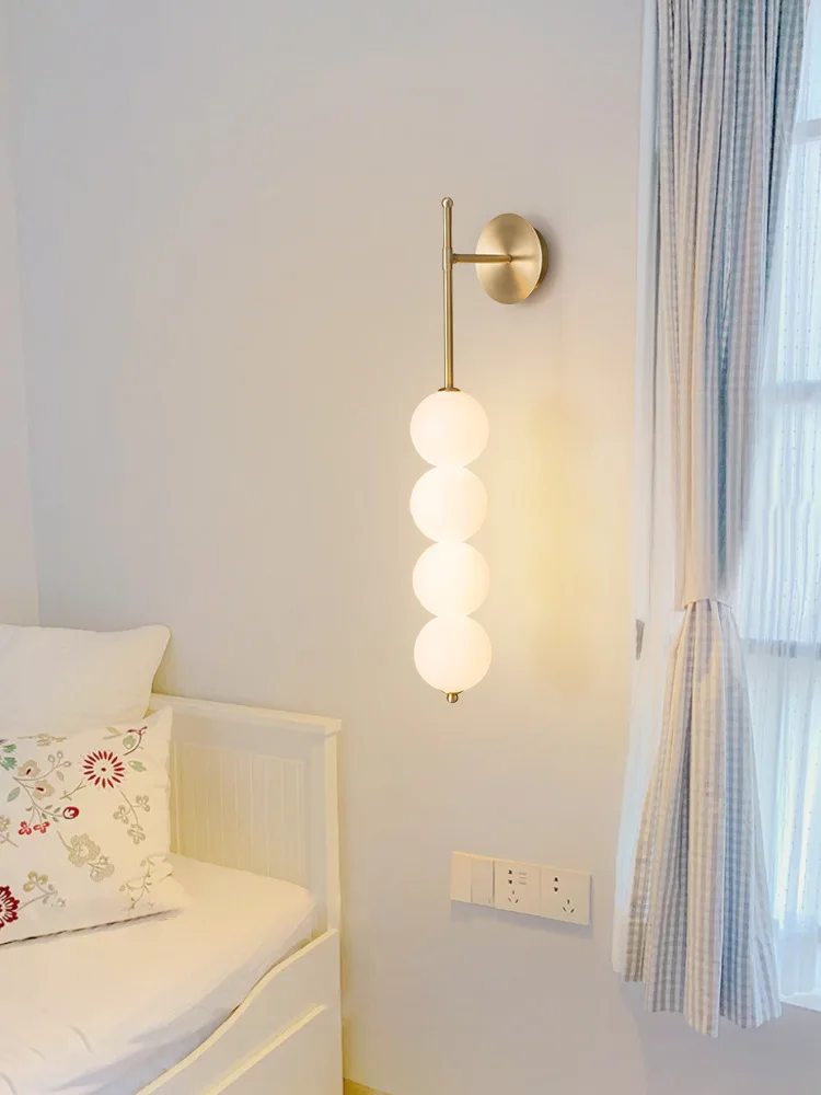 

Bedside wall lamp, bedroom ambient lamp, designer creative gourd wall lamp, living room sofa background wall decorative lamp