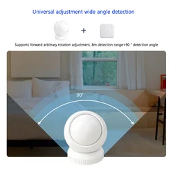 Sensor de movimiento humano infrarrojo, Sensor inteligente de detección de gran angular, Control remoto por voz, Zigbee