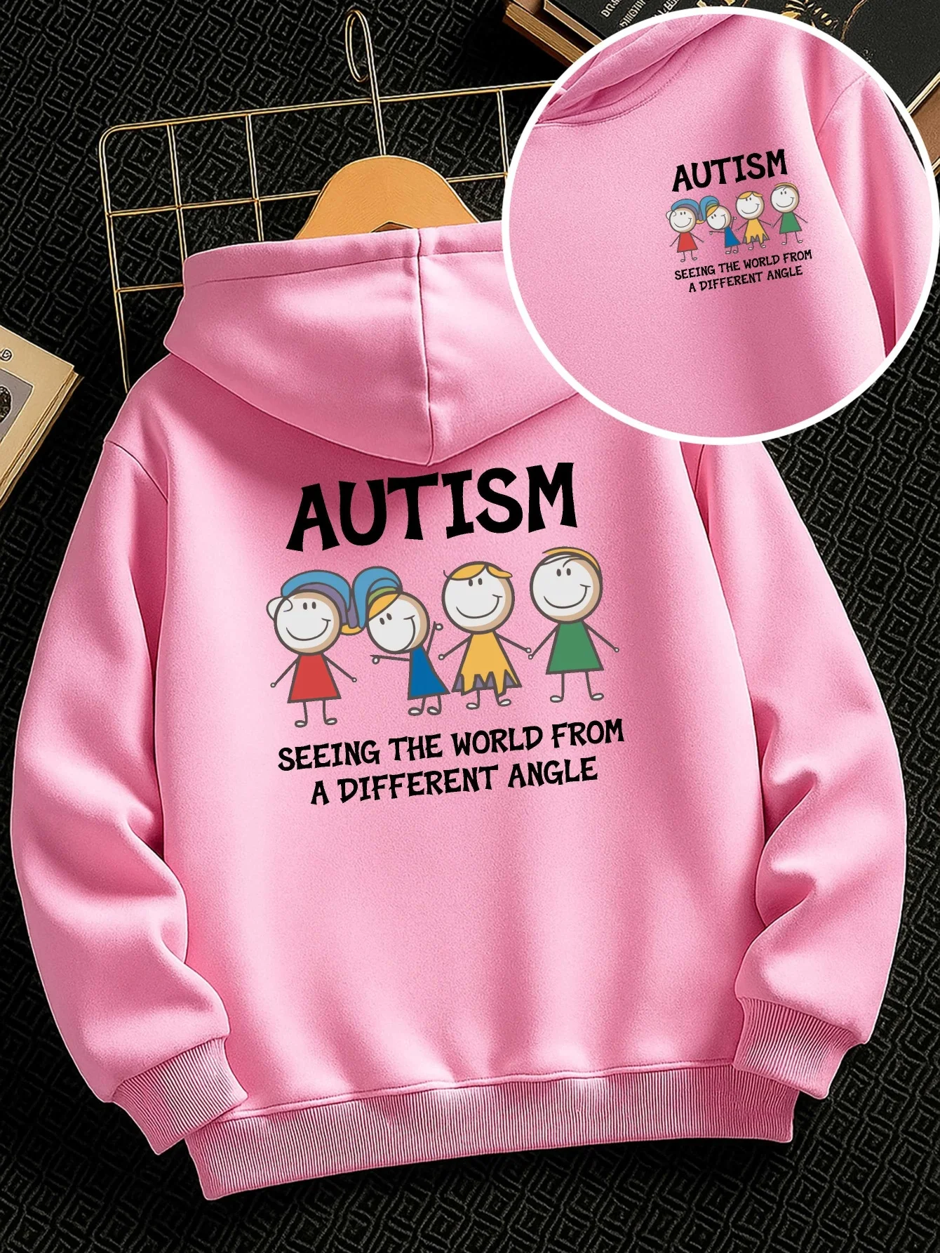Autumn/Winter Halloween Hoodie for Boys with Autism, Double-sided Print, Fashionable Christmas Gift for Kids