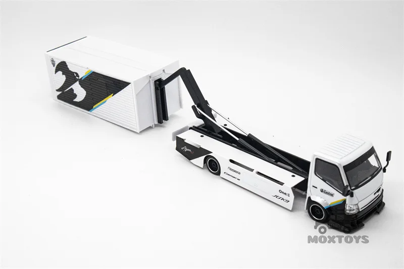 Micro Turbo 1:64 Ghydr-OOLanding Tow Truck, D.lique, Blanc, Super Car Diecast Model