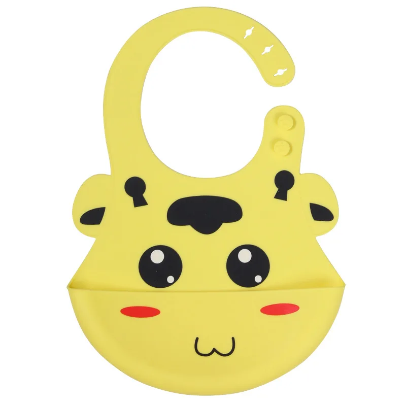 

Baby Silicone Rice Pocket Waterproof and Non-washable Baby Three-dimensional Bib Children's Large Saliva Pocket Adjustable