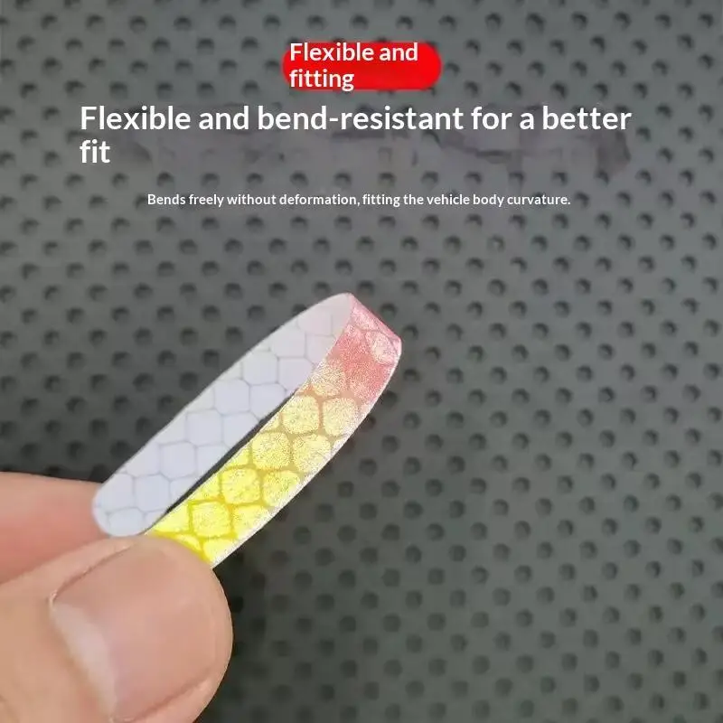 20 Stück reflektierende Auto-Felgenaufkleber, wasserdicht, einfach anzubringende Aufkleber für Motorrad, Fahrrad, Auto, DIY, Außendekoration – Detail 2