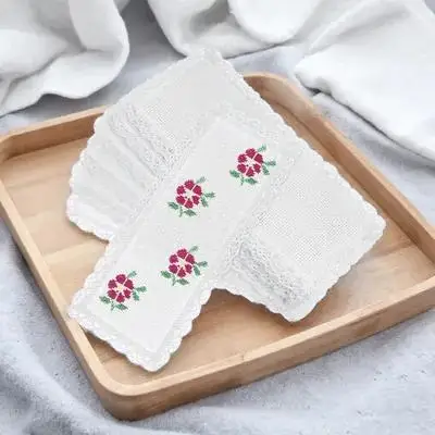 

10Pcs Cross Stitch Bookmarks DIY Embroidery Kits Unfinished Fabric Bookmarks for Scrapbooks Notebooks Textbooks Portable Sewing