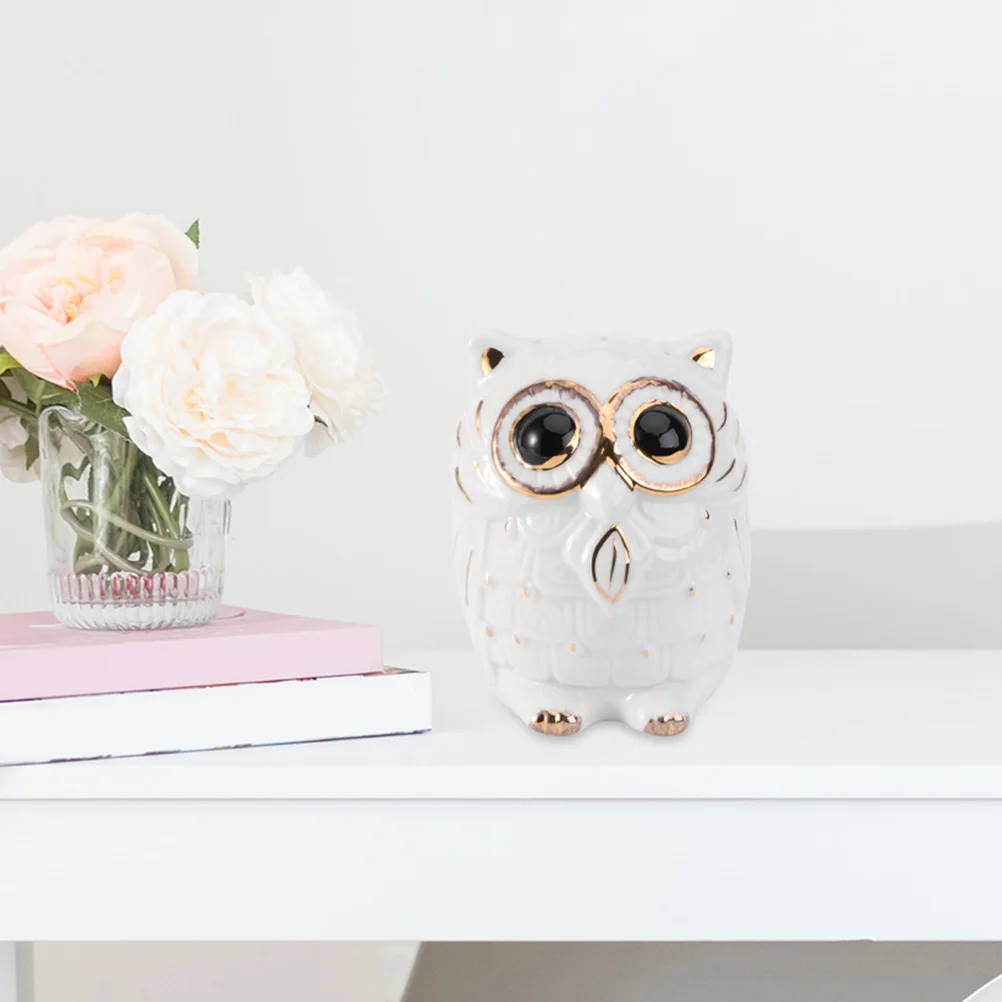 

Owl Piggy Bank Ceramic Coin Bank for Durable Saving Money Box Cute Owl Desktop Decoration Birthday Christmas Gift Choice