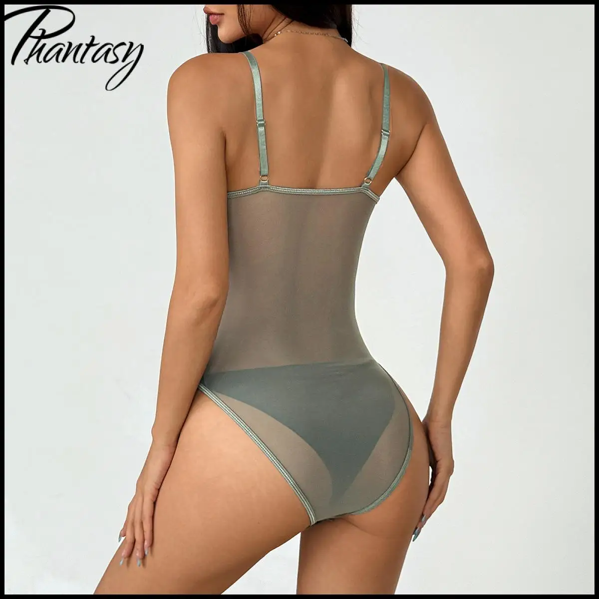 Body da donna sexy in pizzo stile europeo e americano estivo aderente con ricamo floreale trasparente aperto sul retro senza spalline Top Hot Girl