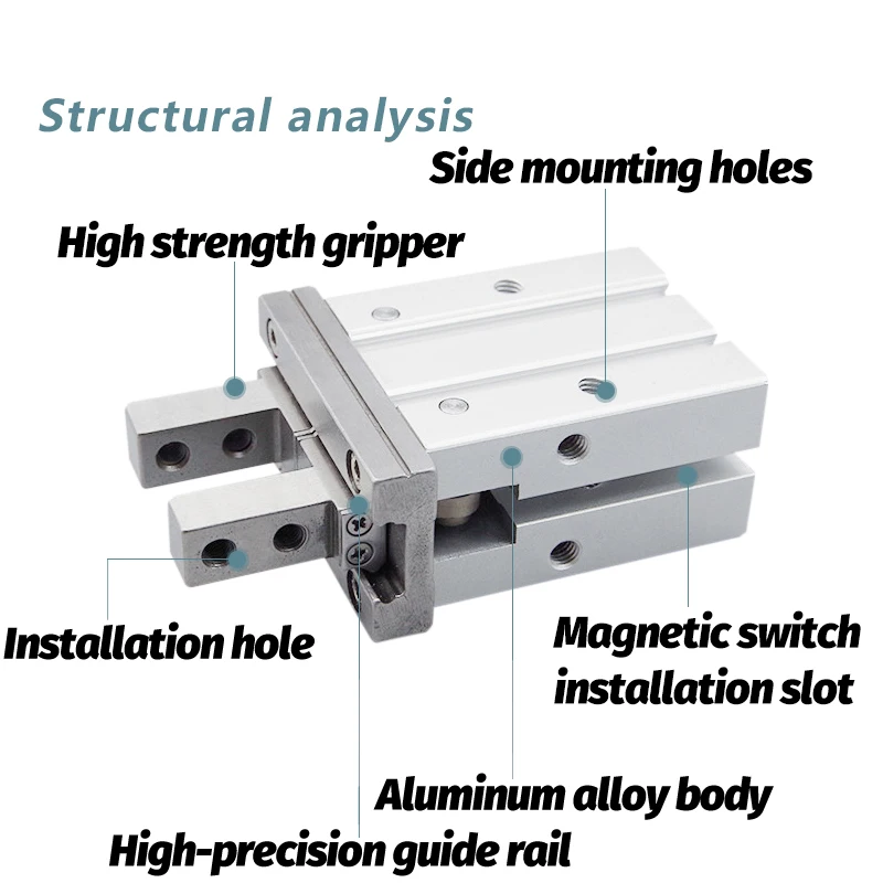 MHZ2 10D 16D 20D 25D 32D 40D MHZ2 10S MHZ2 10C pinza pneumatica parallela tipo SMC pinza pneumatica a doppio o singolo effetto