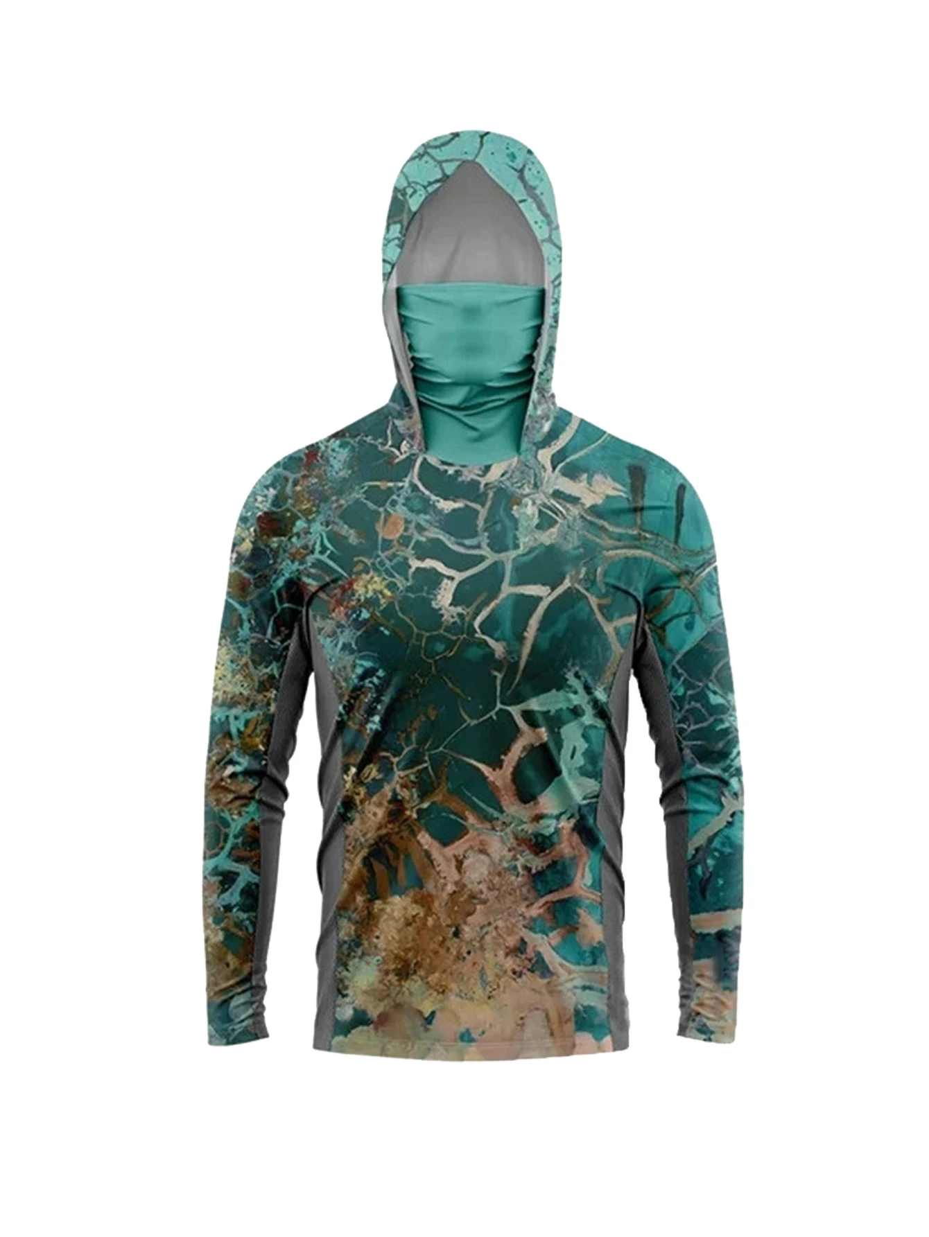 Kemeja Pancing Pria Ocean Blue - Fishing Hoodie ulasan dan harga