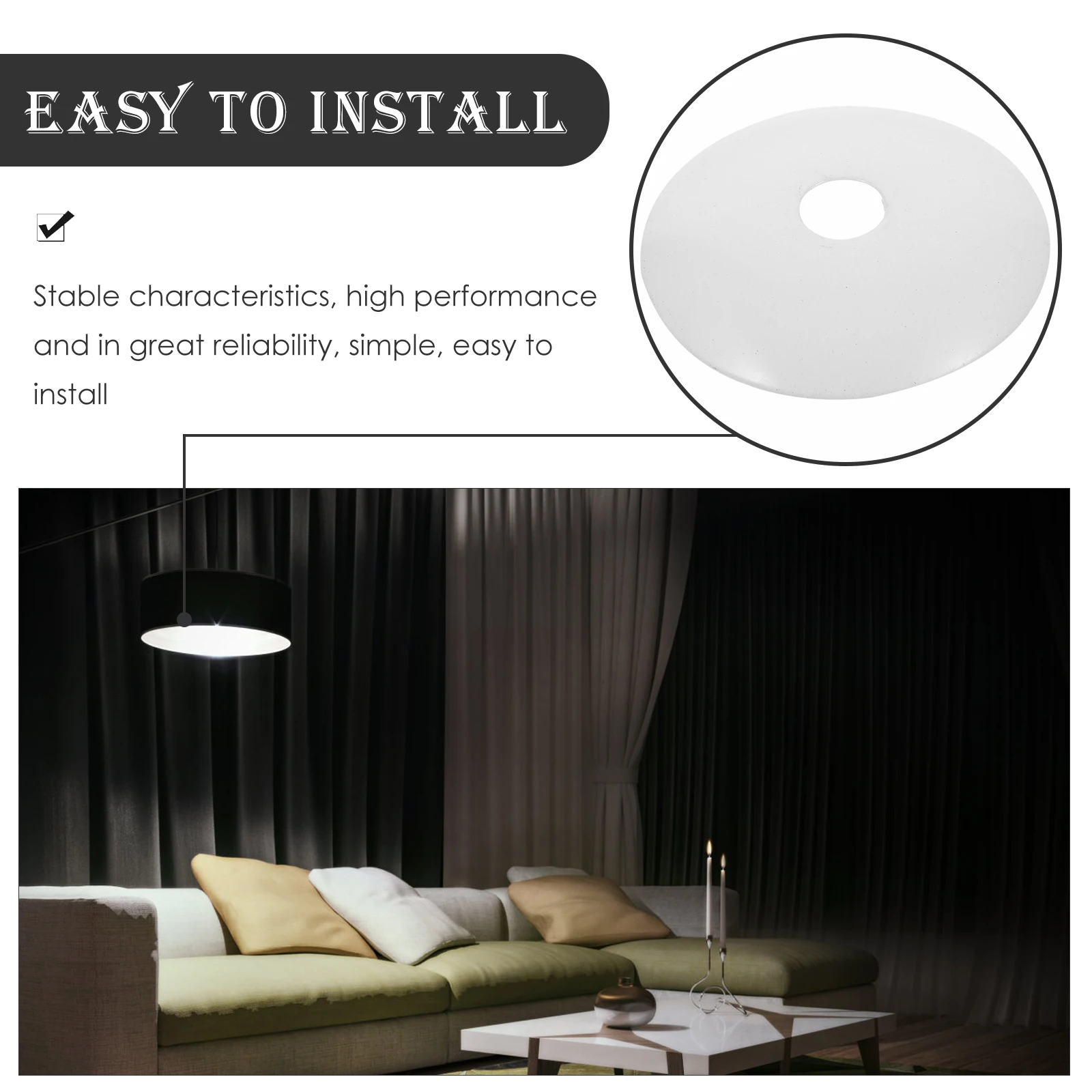 6 قطعة قلادة ضوء المظلة لوحة السقف غطاء معدني 50 مللي متر LED تجهيزات الإضاءة الأجهزة غطاء السقف المظلة الجدول مصباح طوقا #1