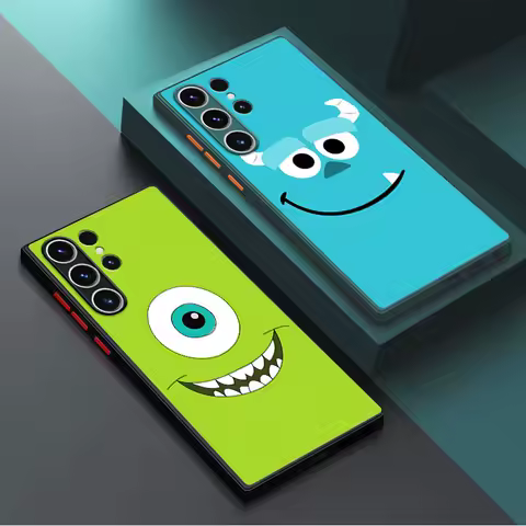 Monsters Inc Phone Case for Samsung Galaxy S24 Ultra S25 S23 Ultra S20 S21 S22 FE S20 FE Edge Matte Shell