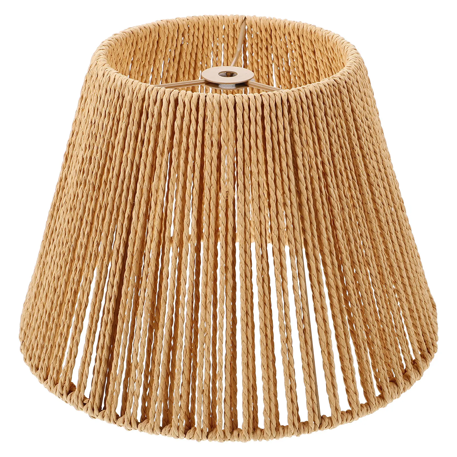 

Retro Braided Chandeliers Lamp Shade Boho Shades Basket Khaki Lamps for Living Room