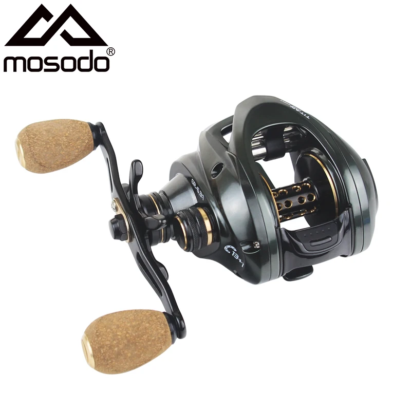 Mosodo Baitcasting Reel 6.3:1 Fishing Reel Left Right Hand High Speed 12KG Max Drag 13+1 Carbon Fiber Bait Casting Fishing Reels