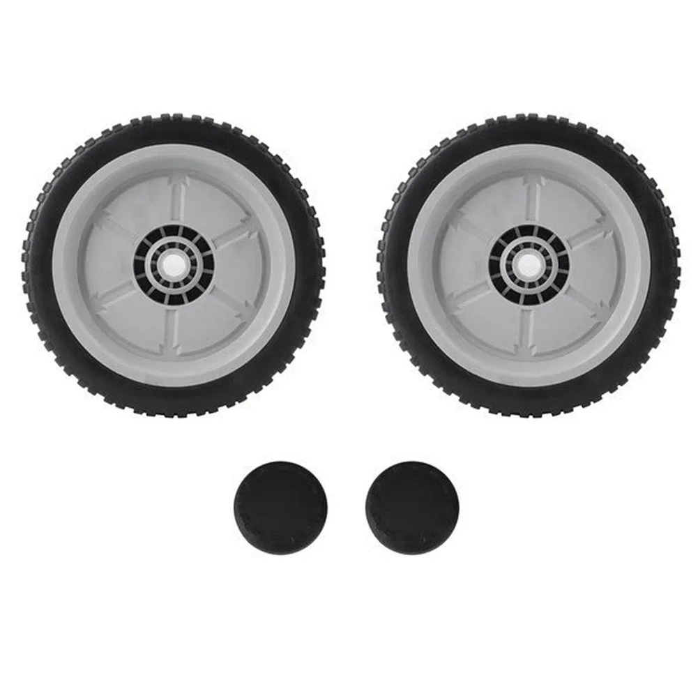 Black 8 Inch Mower Replacement Gxv216 Drive Wheels Pvc And Pp Construction 47mm Wheel Width Weather Resistant Design