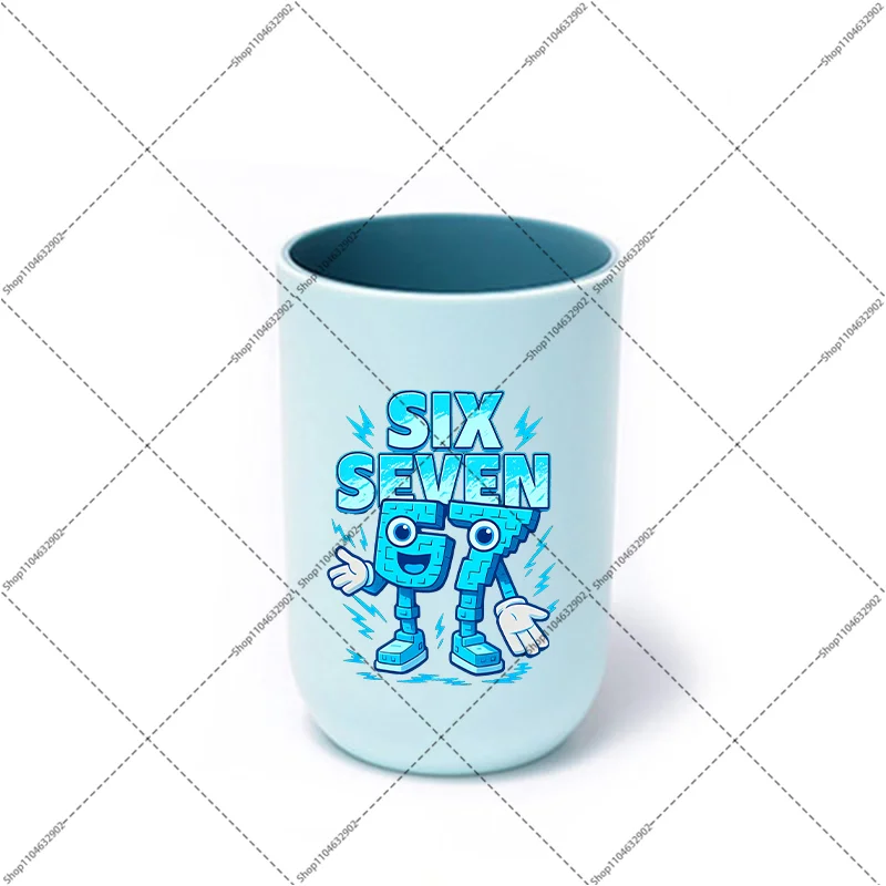 Steal A Brainrot Toothbrush Cup Funny 67 Six Seven Cartoon Pattern Tooth Cups Family Simple Couple Water Bottles Party Gifts New