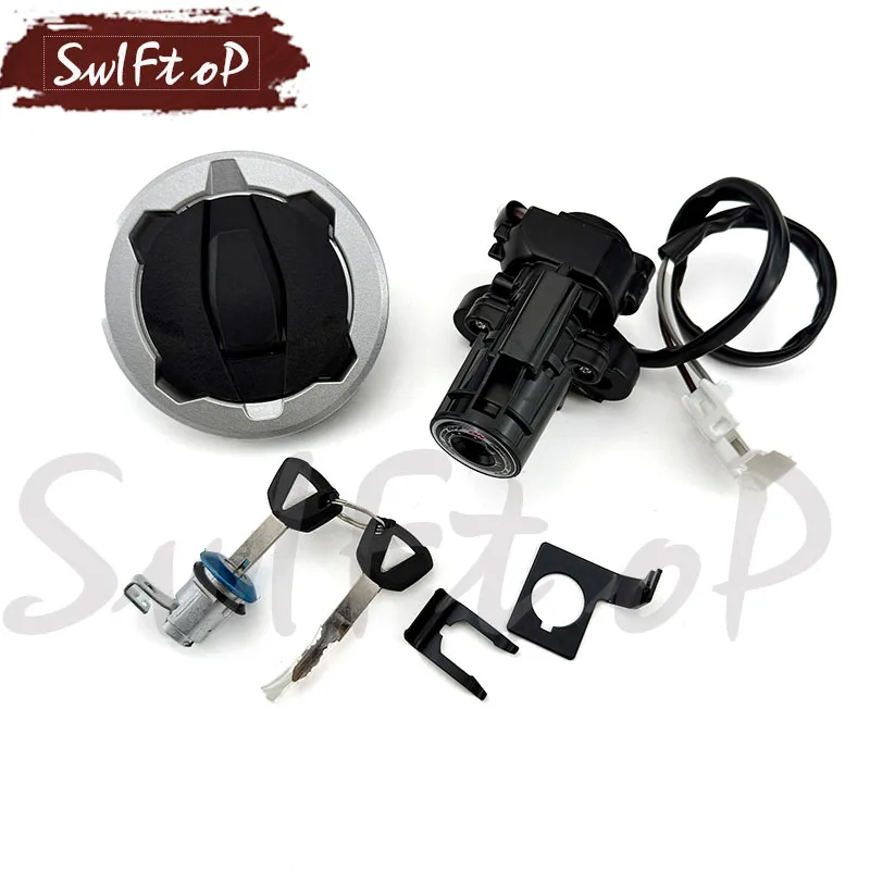 

Motorcycle Ignition Switch Seat Lock Key Set For 2018 - 2023 Kawasaki EX400 Ninja 400 Z400 2019 2020 2021 2022