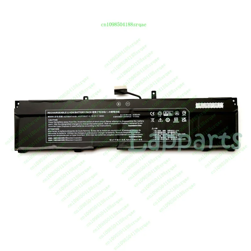 

X270BAT-8-99 New Original Battery for Eurocom Raptor X17 Schenker Key 17 Pro%100 test