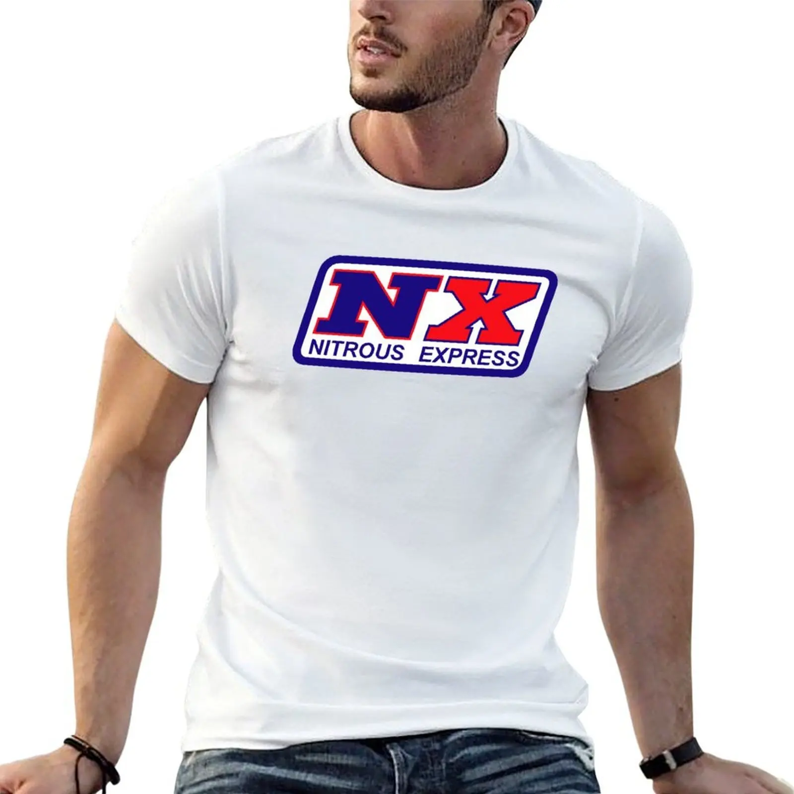 Camiseta NX Nitrous Express para homem, camiseta de algodão personalizada, camiseta de anime, camiseta oversize