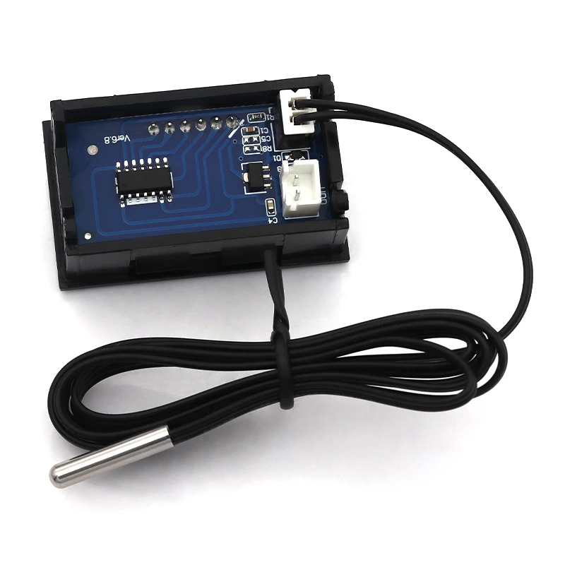 0.56 Inci Sensor Suhu Modul Meter Detektor dengan Sensor Penyelidikan DC 5-12V 0.56 "Termometer LED Digital Tester Panel Gauge