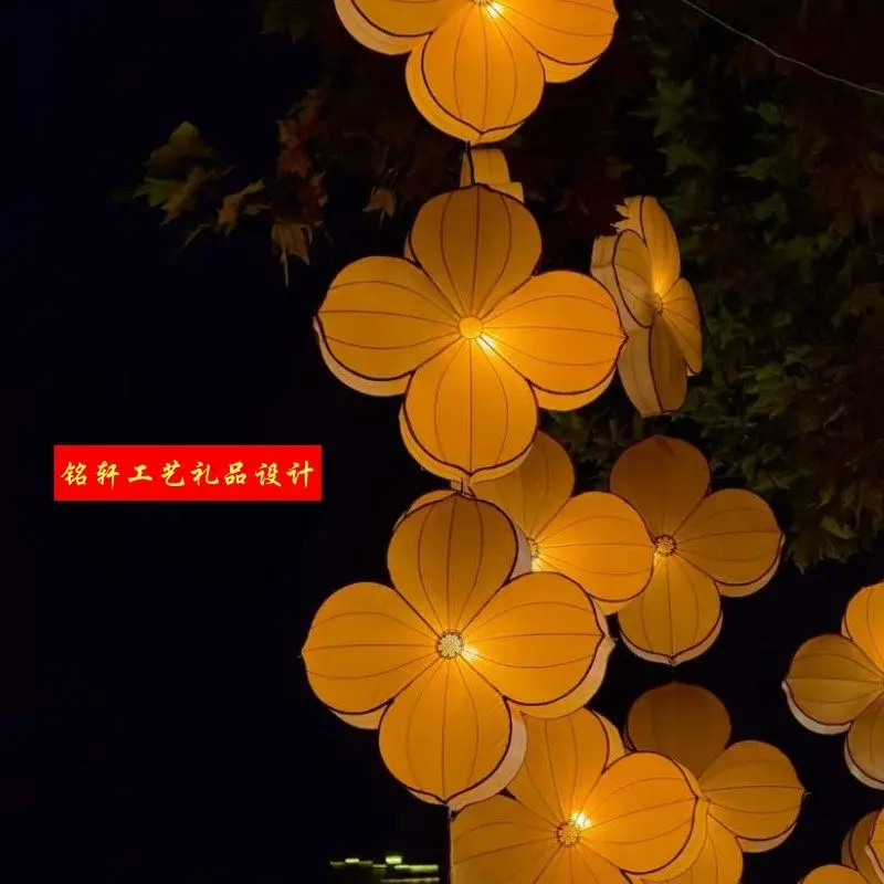 New Chinese tree lantern winter melon fabric chandelier
