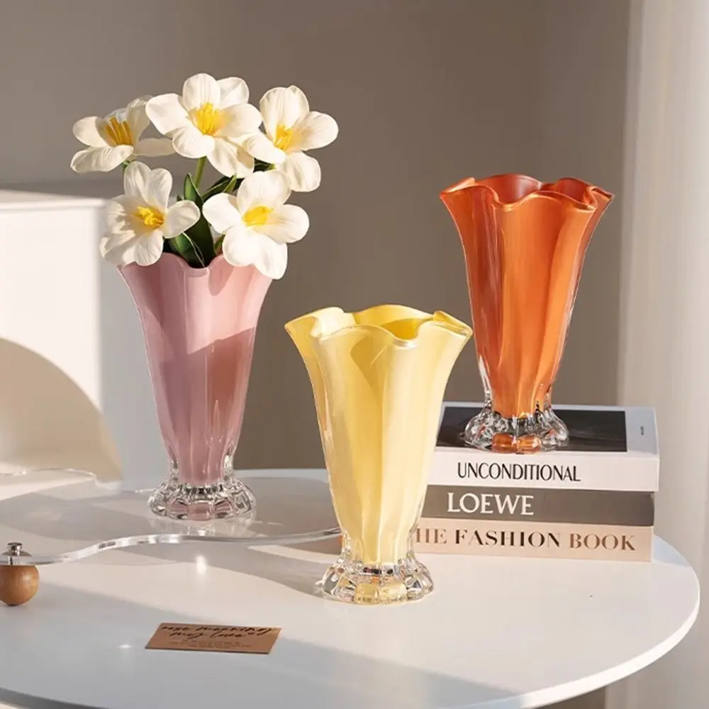 

Elegant INS Flower Vase Solid Color Smooth Hydroponic Plant Pot Simple Modern Aromatherapy Bottle Party