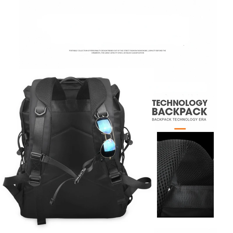 BJIAX Men Backpack Leisure Travel Computer Backpack Simple Korean Version of High School Students Fashion Trend Bag