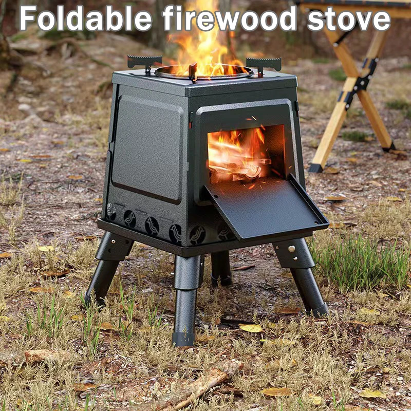 

Уличная дровяная печь, портативная складная горелка, водяная печь из нержавеющей стали, гриль для барбекю, набор для приготовления пищи, пищевая плита для кемпинга