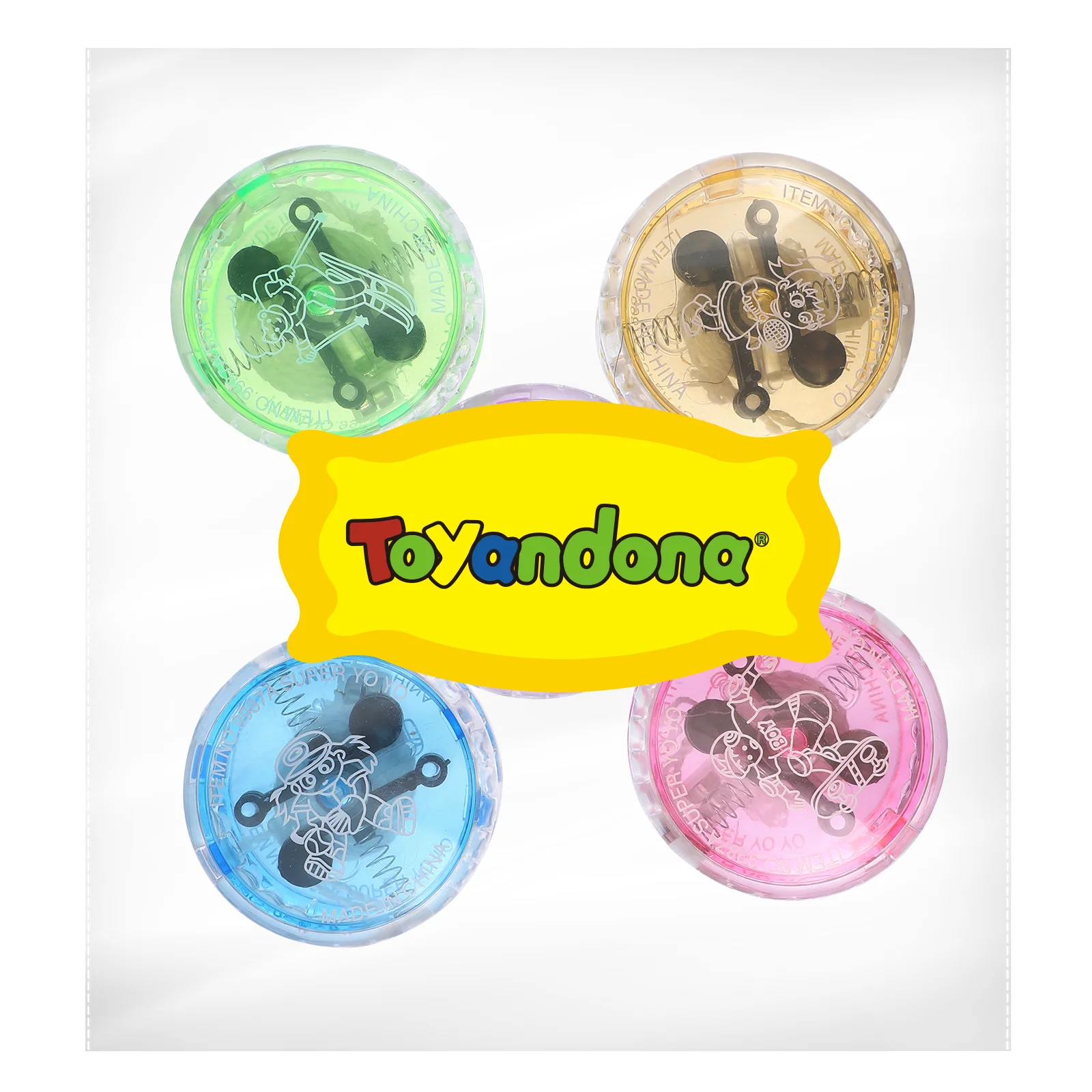 5 Pcs Shine Luminous Yo-yo Child Kids Educational Toys Plastic Responsive Balls Light up