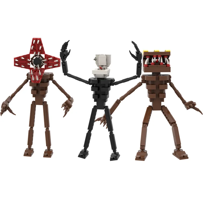 

Hot Siren Robot Adventure Monster Building Blocks traffic light head Combat Robot Bricks Horror Urban Legend Model Boy Gifts