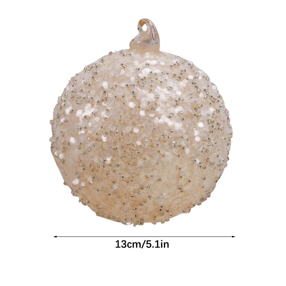 Christmas Ball Sequins Glass Xmas Tree Ornament Wedding Decorations Party Scene Hanging Pendant Gift 9/11/13CM Home Decor Craft