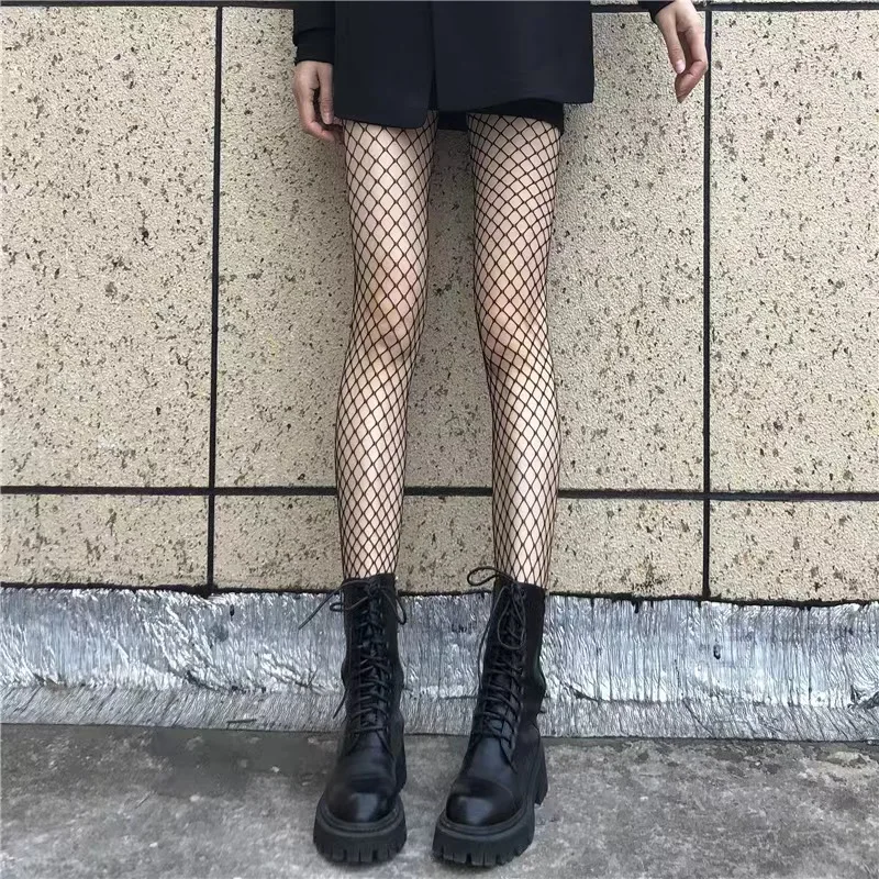 Hot Women Long Sexy Hollow Out Fishnet Stockings Pantyhose Black High Waist Stocking Tights Panty Fishnet Lingerie High Quality image 4