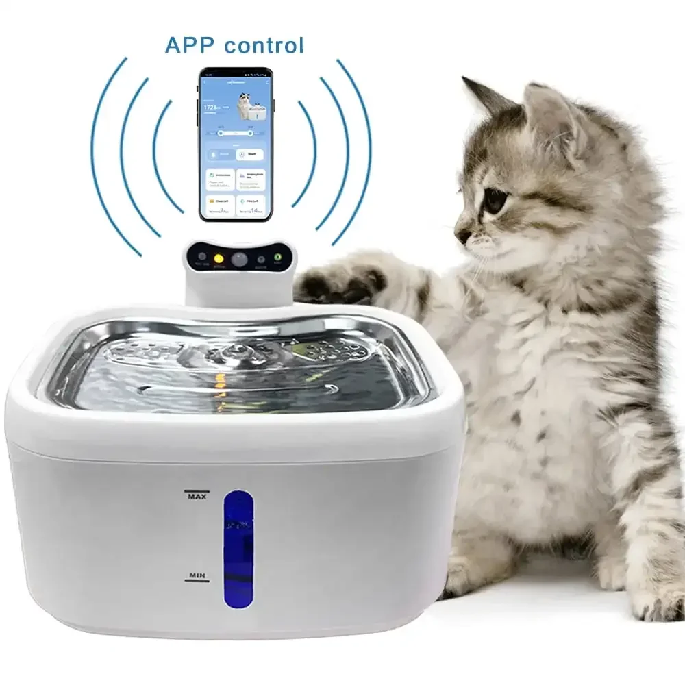 84oz/2.5L Pet Fountain Automatic Cat Water Fountain Dog Water Dispenser with Smart Pump for Cats Dogs Multiple Pets