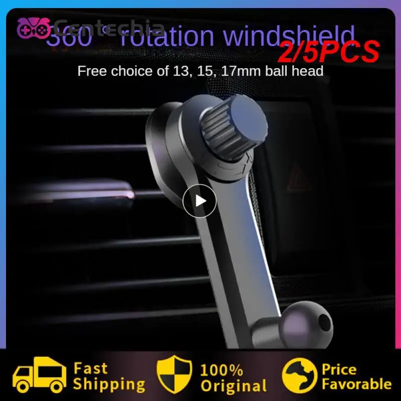 2/5PCS Universal Car Phone Bracket Accessories 360 Degree Rotary 17mm Ball Head Car Air Vent Gravity Phone Holder Clip Car