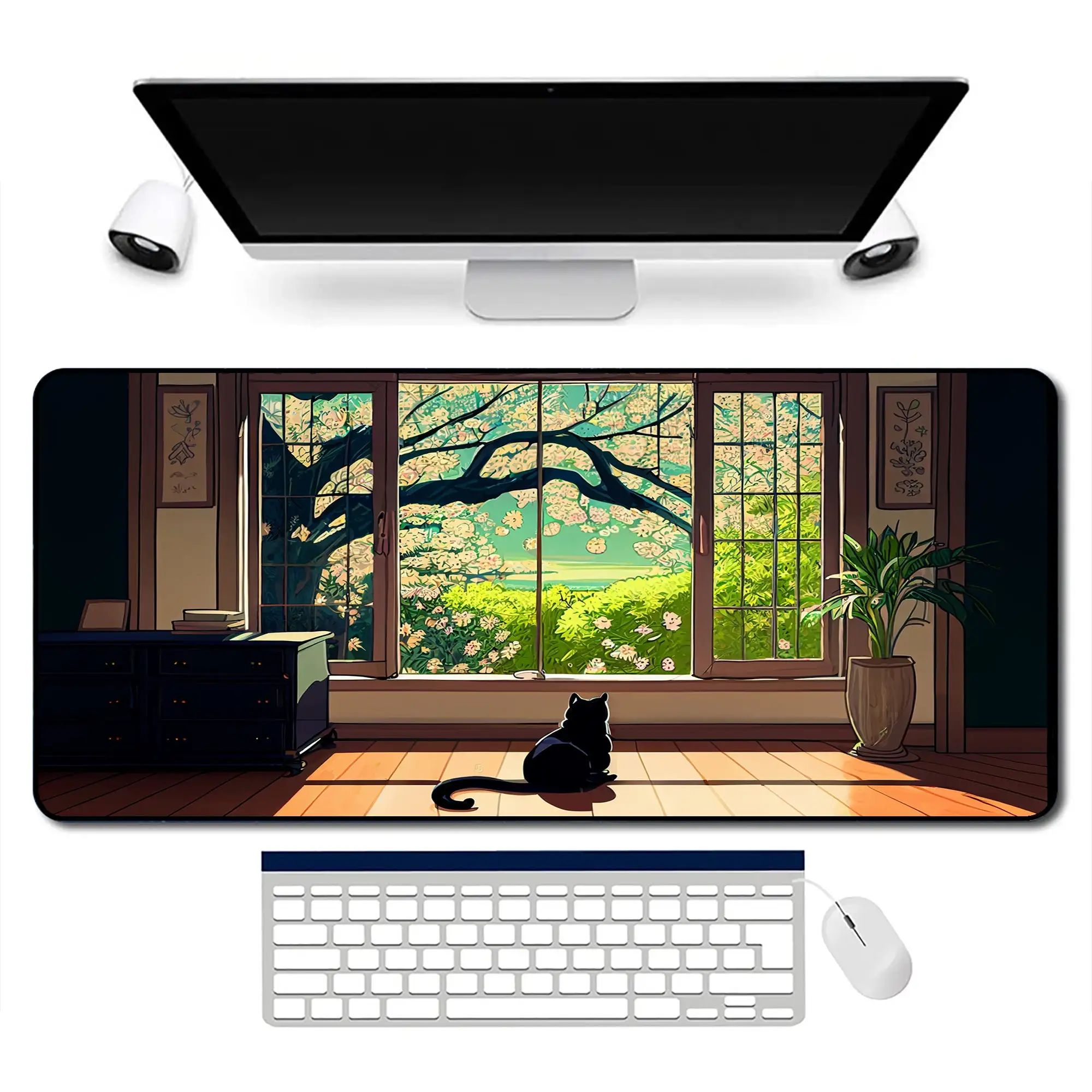 Cute Cat Mouse Pad, Non-slip and Waterproof Gaming Mouse Pad, Office Gaming Desk Decoration Mat, The Perfect Gift for Friends.