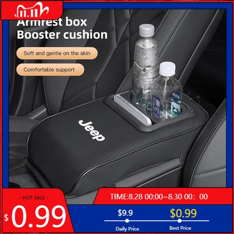 

Подстаканники Автомобильный подлокотник Коврик для локтя Высота коврика для хранения Коробка для хранения Подстаканник для Jeep Renegade Wrangler JL JK Gladiator Grand Pat