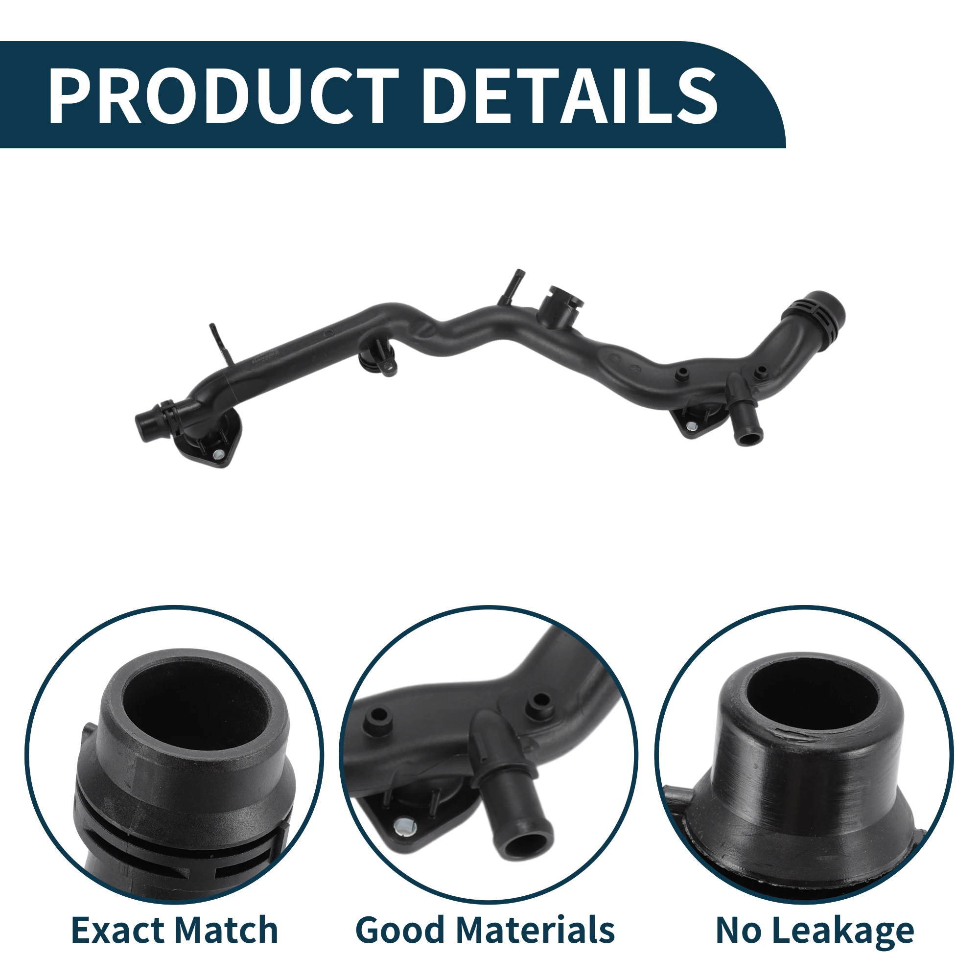 

Шланг радиатора Motoforti, шланг обогревателя No 95810614512 для Audi A7 Quattro 12-15, пластиковая трубка охлаждающей жидкости, черный, 1 шт.
